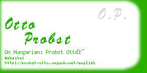 otto probst business card